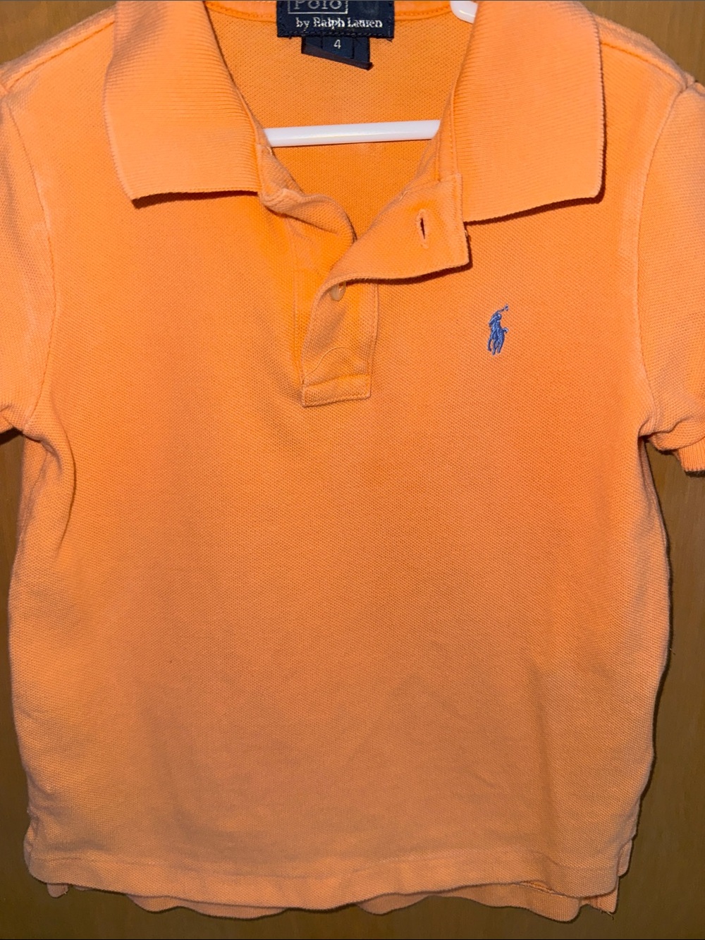 Polo by Ralph Lauren Light Orange Short-Sleeve Polo with Blue Pony